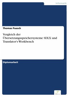Cover Vergleich der Übersetzungsspeichersysteme SDLX und Translator's Workbench (eBook, PDF)