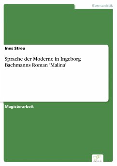 Cover Sprache der Moderne in Ingeborg Bachmanns Roman 'Malina' (eBook, PDF)
