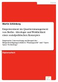 Empowerment im Quartiersmanagement von Berlin - Ideologie und Wirklichkeit eines sozialpolitischen Konzeptes (eBook, PDF)