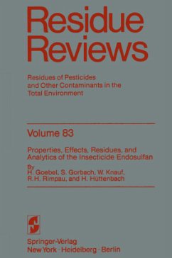 Properties, Effects, Residues, and Analytics of the insecticide Endosulfan - Goebel, H.; Gorbach, S.; Hüttenbach, H.; Rimpau, R. H.; Knauf, W.