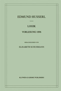 Logik Vorlesung 1896 - Husserl, Edmund