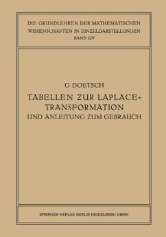 Tabellen zur Laplace-Transformation und Anleitung zum Gebrauch - Doetsch, Gustav