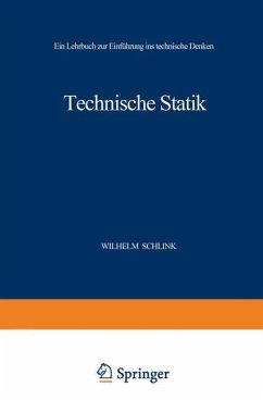 Technische Statik - Schlink, Wilhelm
