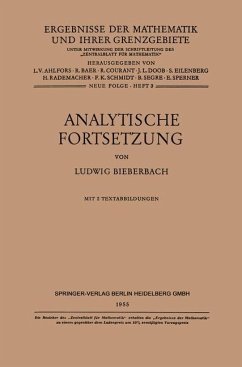 Analytische Fortsetzung - Bieberbach, Ludwig