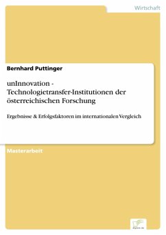 unInnovation - Technologietransfer-Institutionen der österreichischen Forschung (eBook, PDF) - Puttinger, Bernhard