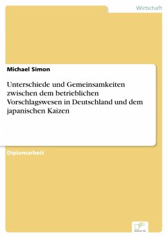 Unterschiede und Gemeinsamkeiten zwischen dem betrieblichen Vorschlagswesen in Deutschland und dem japanischen Kaizen (eBook, PDF) - Simon, Michael