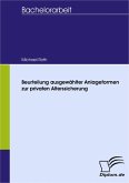 Beurteilung ausgewählter Anlageformen zur privaten Alterssicherung (eBook, PDF)