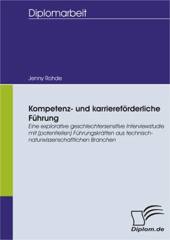 Kompetenz- und karriereförderliche Führung: Eine explorative geschlechtersensitive Interviewstudie mit (potentiellen) Führungskräften aus technisch-naturwissenschaftlichen Branchen (eBook, PDF) - Rohde, Jenny Alice