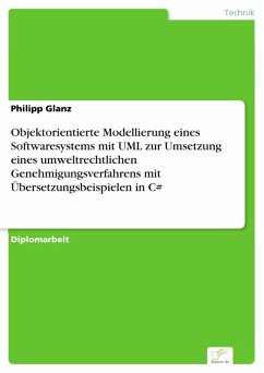 Objektorientierte Modellierung eines Softwaresystems mit UML zur Umsetzung eines umweltrechtlichen Genehmigungsverfahrens mit Übersetzungsbeispielen in C# (eBook, PDF) - Glanz, Philipp