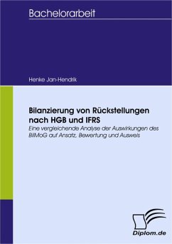 Bilanzierung von Rückstellungen nach HGB und IFRS (eBook, PDF) - Henke, Jan-Hendrik