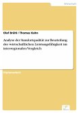 Analyse der Standortqualität zur Beurteilung der wirtschaftlichen Leistungsfähigkeit im interregionalen Vergleich (eBook, PDF)