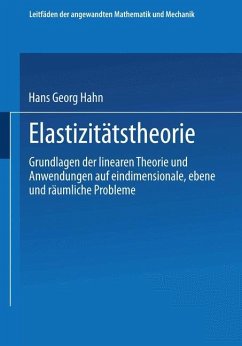 Elastizitätstheorie - Hahn, Hans G.