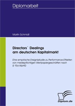 Directors` Dealings am deutschen Kapitalmarkt (eBook, PDF) - Schmidt, Martin H.