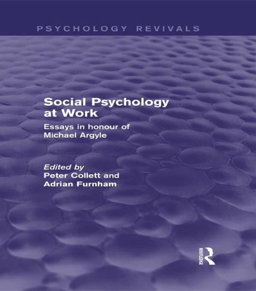 Social Psychology at Work (Psychology Revivals) (eBook, ePUB)