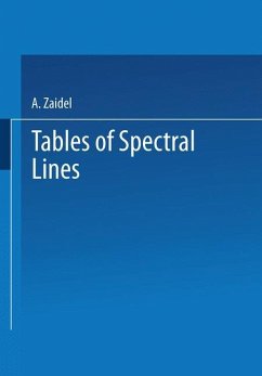 Tables of Spectral Lines - Zaidel', A.