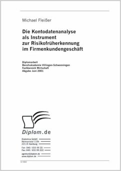 Die Kontodatenanalyse als Instrument zur Risikofrüherkennung im Firmenkundengeschäft (eBook, PDF) - Fleißer, Michael