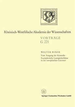 Vom Ausgang der Komödie Exemplarische Lustspielschlüsse in der europäischen Literatur - Hinck, Walter