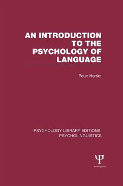 Cover An Introduction to the Psychology of Language (PLE: Psycholinguistics) (eBook, PDF)