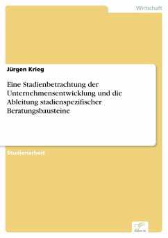 Eine Stadienbetrachtung der Unternehmensentwicklung und die Ableitung stadienspezifischer Beratungsbausteine (eBook, PDF) - Krieg, Jürgen