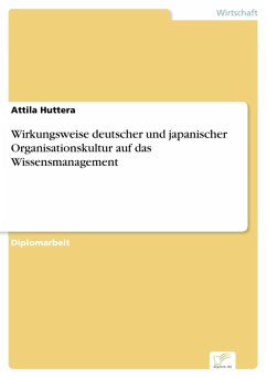 Wirkungsweise deutscher und japanischer Organisationskultur auf das Wissensmanagement (eBook, PDF) - Huttera, Attila