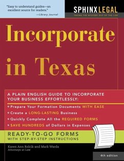 Incorporate in Texas (eBook, ePUB) - Warda, Mark