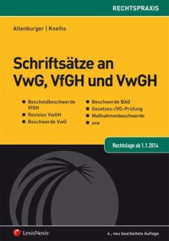 Schriftsätze an VwG, VfGH und VwGH - Altenburger, Dieter; Kneihs, Benjamin