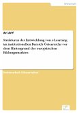 Strukturen der Entwicklung von e-Learning im institutionellen Bereich Österreichs vor dem Hintergrund des europäischen Bildungsmarktes (eBook, PDF)
