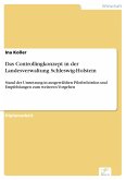 Das Controllingkonzept in der Landesverwaltung Schleswig-Holstein (eBook, PDF)
