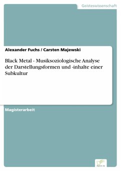 Cover Black Metal - Musiksoziologische Analyse der Darstellungsformen und -inhalte einer Subkultur (eBook, PDF)