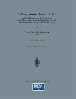 I,x-Diagramme feuchter Luft und ihr Gebrauch bei der Erwärmung Abkühlung, Befeuchtung, Entfeuchtung von Luft bei Wasserrückkühlung und beim Trocknen - Grubenmann, Max