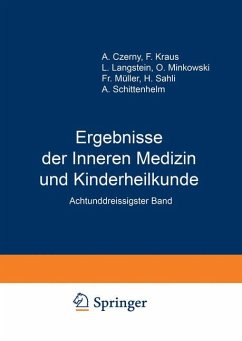 Ergebnisse der Inneren Medizin und Kinderheilkunde - Langstein, L.;Schittenhelm, A.