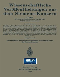 Wissenschaftliche Veröffentlichungen aus dem Siemens-Konzern - Ahrberg, Fritz;Becker, Hans;Berg, Otto