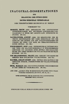 Cover Behandlung des Ansteckenden Scheidenkatarrhs mit Erythrosin-Quecksilber-Vaginalkugeln in einem mit Abortus Bang infizierten Bestande