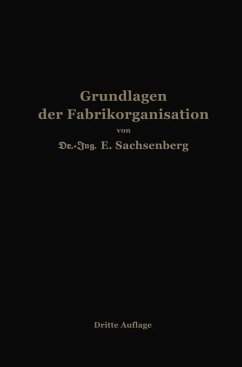 Grundlagen der Fabrikorganisation - Sachsenberg, Ewald