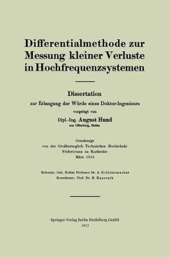 Differentialmethode zur Messung kleiner Verluste in Hochfrequenzsystemen - Hund, August