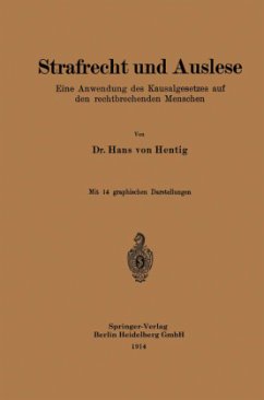 Strafrecht und Auslese - Hentig, Hans von