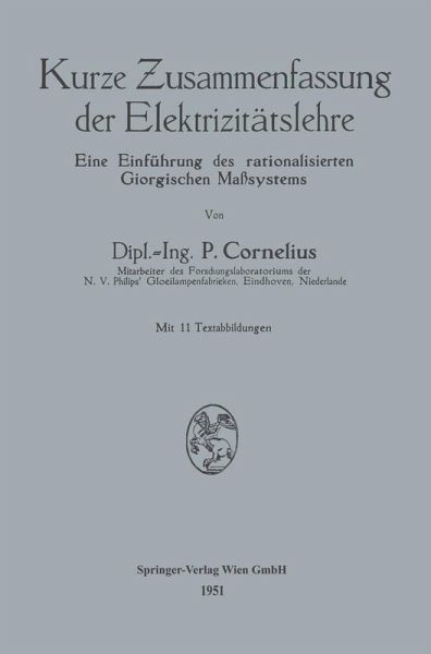 Kurze Zusammenfassung der Elektrizitätslehre