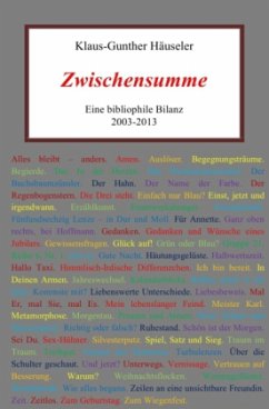 Zwischensumme - Häuseler, Klaus-Gunther