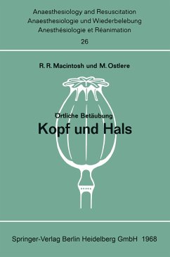 Örtliche Betäubung Kopf und Hals - Macintosh, Robert R.;Ostlere, Mary