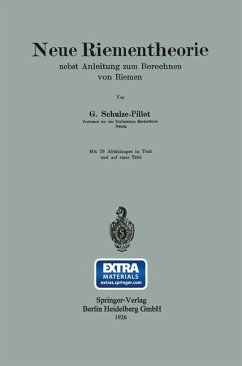 Neue Riementheorie - Schulze-Pillot, Gerhard