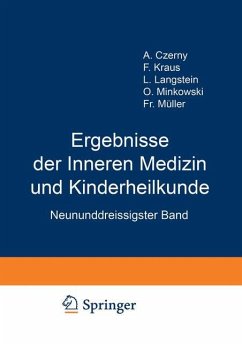 Ergebnisse der Inneren Medizin und Kinderheilkunde - Langstein, L.;Schittenhelm, A.