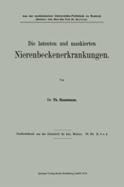 Die latenten und maskierten Nierenbeckenerkrankungen - Hausmann, Theodor