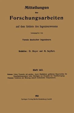 Mitteilungen über Forschungsarbeiten auf dem Gebiete des Ingenieurwesens - Schöne, Kurt