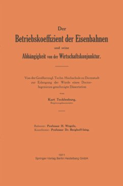 Der Betriebskoeffizient der Eisenbahnen und seine Abhängigkeit von der Wirtschaftskonjunktur - Tecklenburg, Tecklenburg