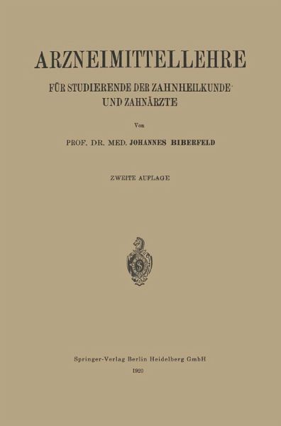 Arzneimittellehre für Studierende der Zahnheilkunde und Zahnärzte Arzneimittellehre für Studierende der Zahnheilkunde und Zahnärzte
