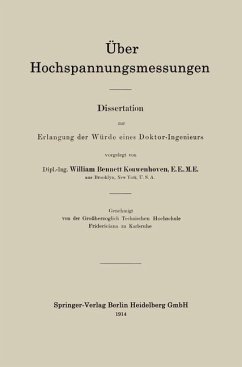 Über Hochspannungsmessungen - Kouwenhoven, William Bennett