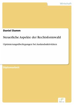 Steuerliche Aspekte der Rechtsformwahl (eBook, PDF) - Damm, Daniel