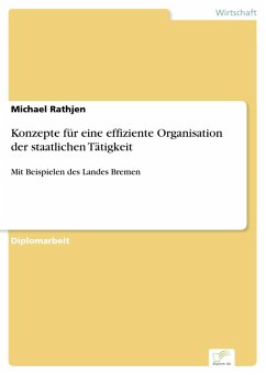 Konzepte für eine effiziente Organisation der staatlichen Tätigkeit (eBook, PDF) - Rathjen, Michael