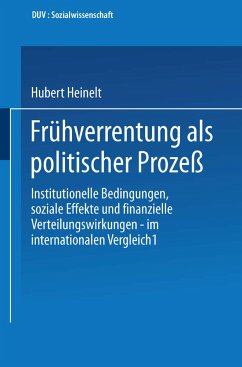 Frühverrentung als politischer Prozeß - Heinelt, Hubert
