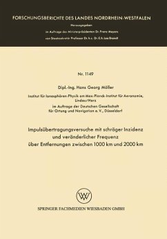 Impulsübertragungsversuche mit schräger Inzidenz und veränderlicher Frequenz über Entfernungen zwischen 1000 km und 2000 km - Möller, Hans G.